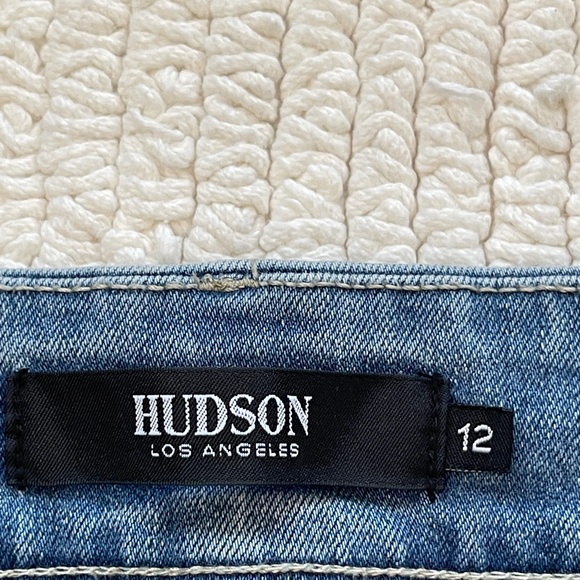 Hudson Los Angeles Jeans Women's Size 12 Blue Straight Leg Medium Wash - Picture 7 of 14